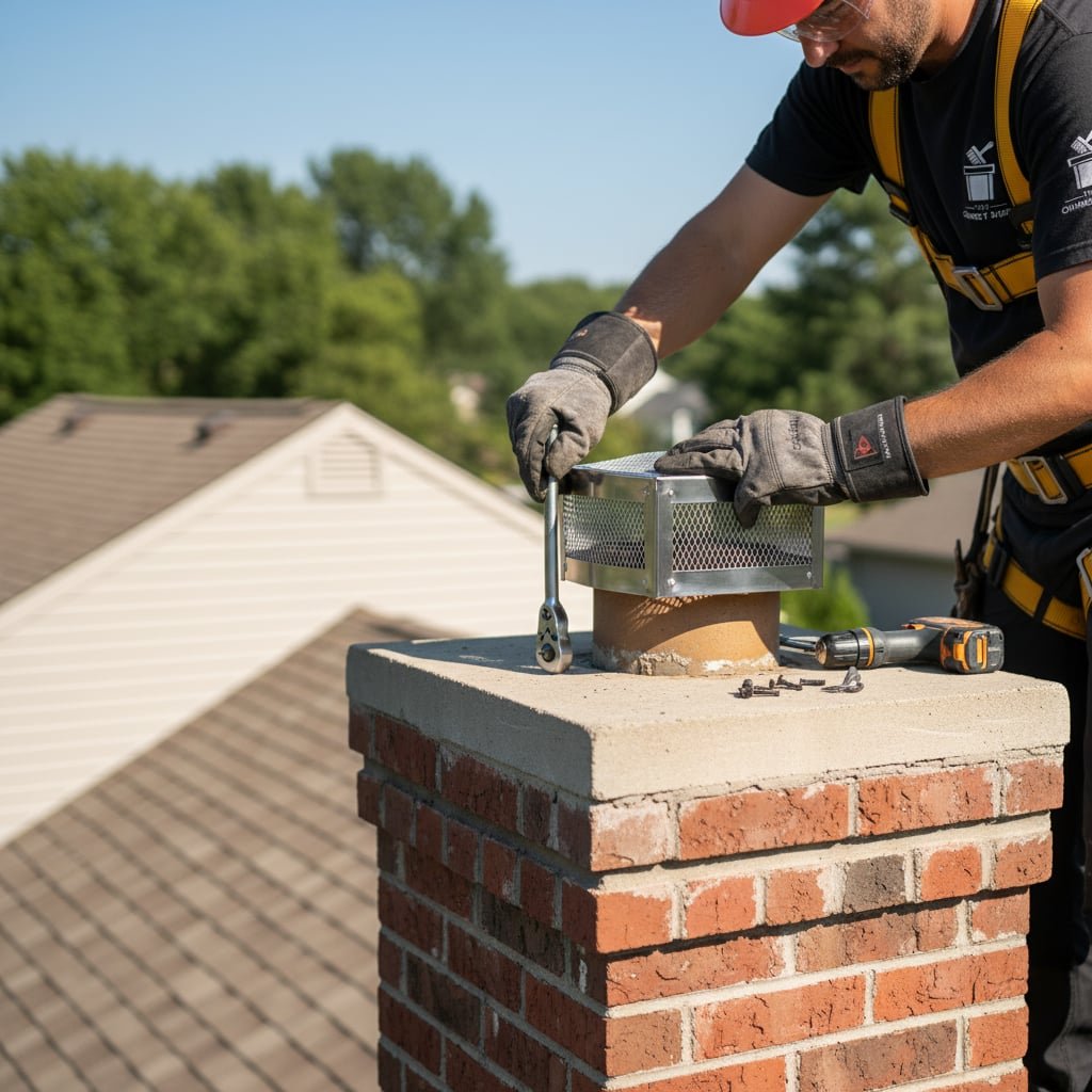 Dallas Chimney Cap Installation